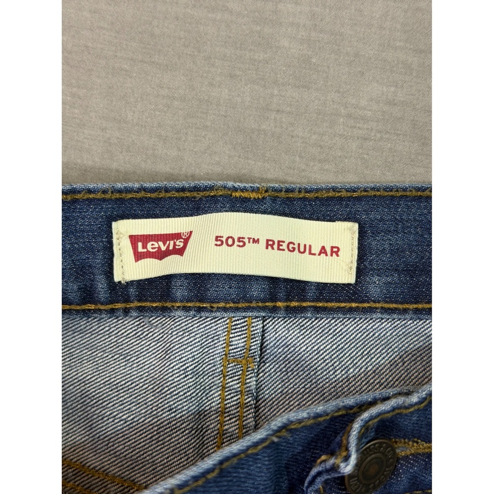 Levi's 505 Regular Fit Jeans Boys 18 Reg 29x29 Blue Good Straight Leg Denim - Picture 7 of 9